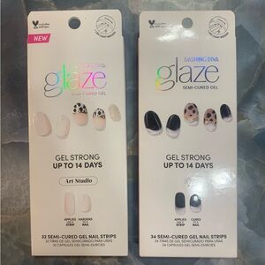 Dashing Diva Glaze Semi-Cured Gel Nail Strips - two pack discontinued products